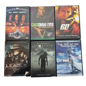 6 SuspenseThriller SciFi Fantasy DVD Movies ConAir Snake Eyes Gone in 60 Seconds